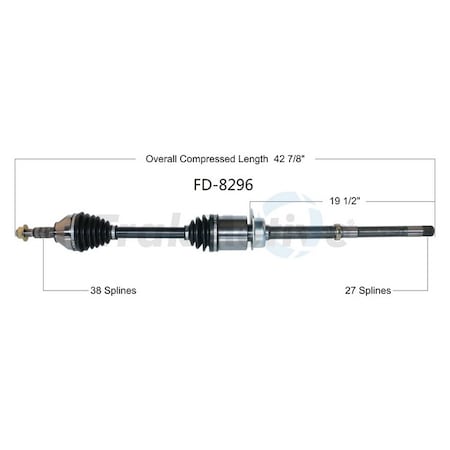 Surtrack Axle Cv Axle Shaft, Fd-8296 FD-8296